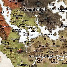 Плакат "Морровінд, карта, Стародавні Сувої 3, The Elder Scrolls III: Morrowind (2002)", 60×43см, фото 2