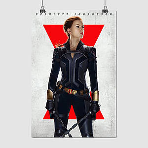 Плакат "Чорна вдова, Наташа Романова, Скарлетт Йоганссон, Black Widow (2021)", 60×40см
