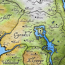 Плакат "Тамріель, карта, Tamriel, Elder Scrolls, TES", 43×60см, фото 2