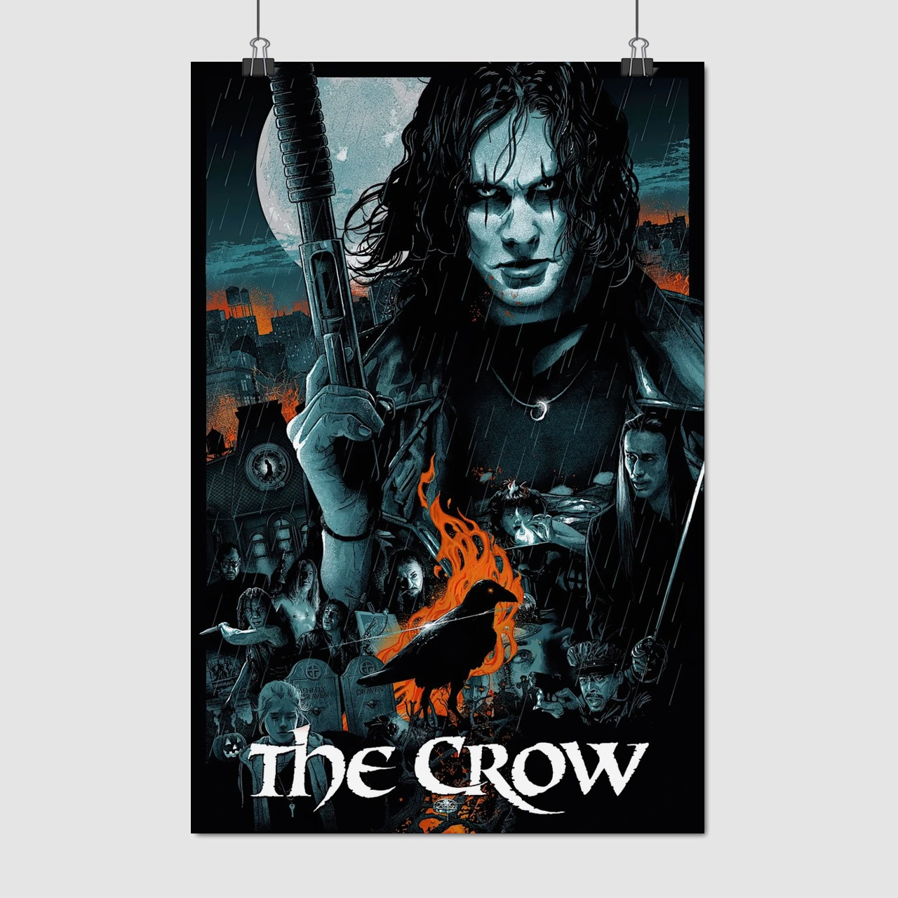 Плакат "Ворон, The Crow (1994)", 60×40см