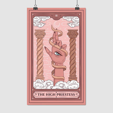 Плакат "Верховна Жриця, карта Таро, 02 - The High Priestess", 60×36см, фото 1