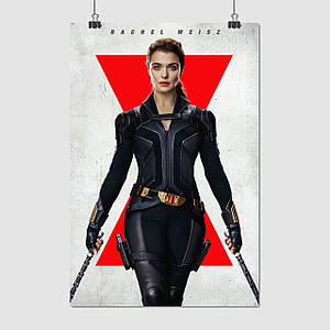 Плакат "Чорна вдова, Меліна Востокова, Рейчел Вайс, Black Widow (2021)", 60×40см