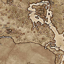 Плакат "Карта провінції Сироділ, Тамріель, Cyrodiil, Oblivion, Elder Scrolls", 48×60см, фото 2