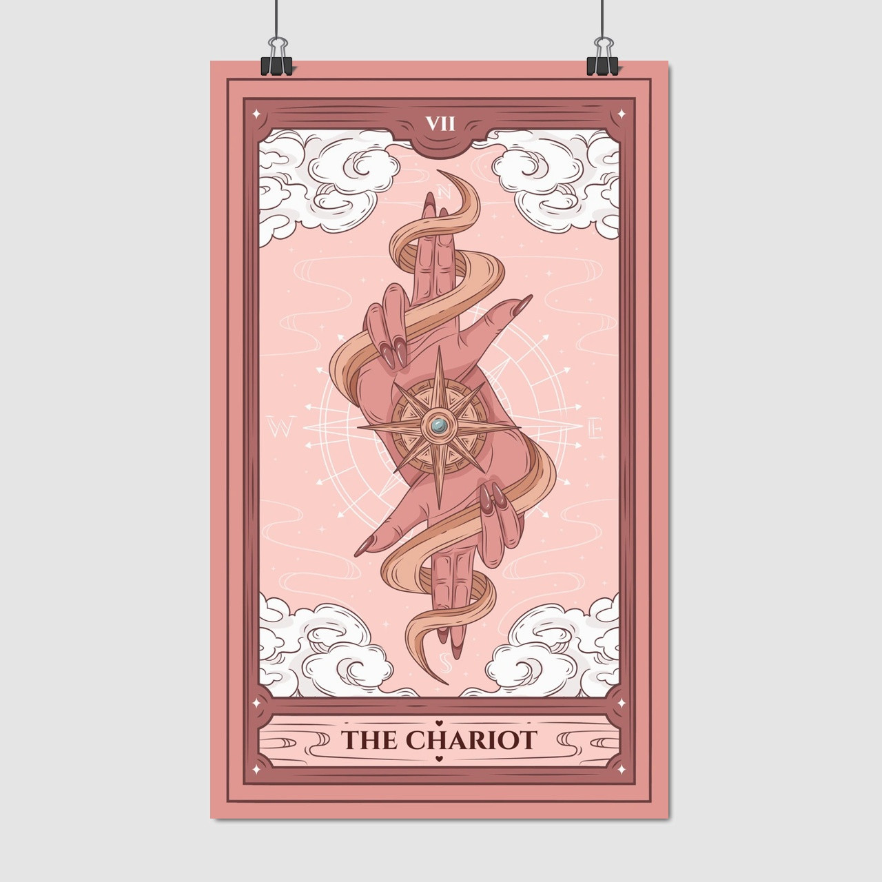 Плакат "Віз, карта Таро, 07 - The Chariot", 60×36см