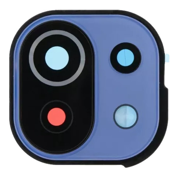 Скло камери Xiaomi Mi 11 Lite /Xiaomi 11 Lite 5G NE з рамкою блакитного кольору, Bubblegum Blue, фото 1