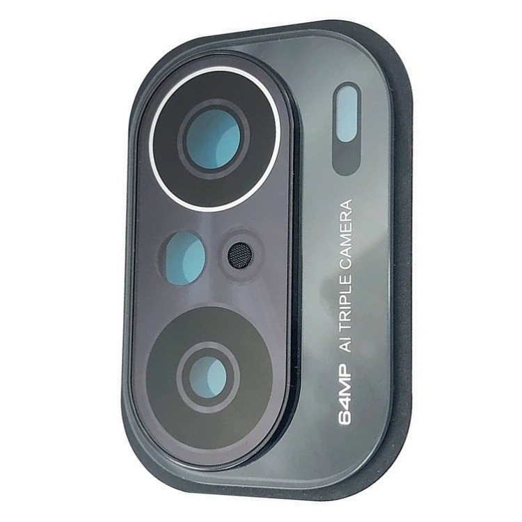 Скло камери Xiaomi Poco F3 /Redmi K40 Pro з рамкою чорного кольору, Night Black, 64MP, фото 1