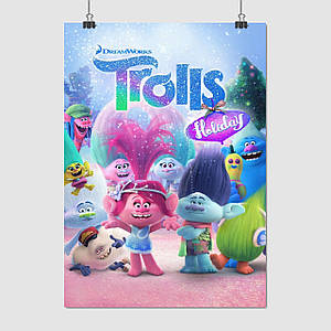 Плакат "Тролі, мультфільм, Trolls", 60×43см