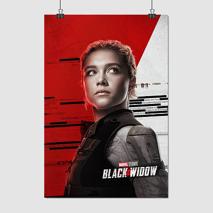 Плакат "Чорна вдова, Єлена Бєлова, Флоренс П'ю, Black Widow (2021)", 60×41см, фото 1