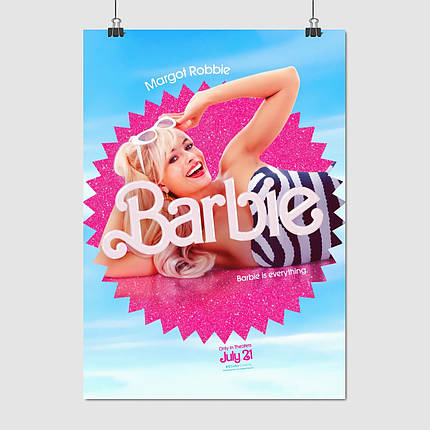 Плакат "Барбі, Марго Роббі, Barbie (2023)", 60×43см, фото 1