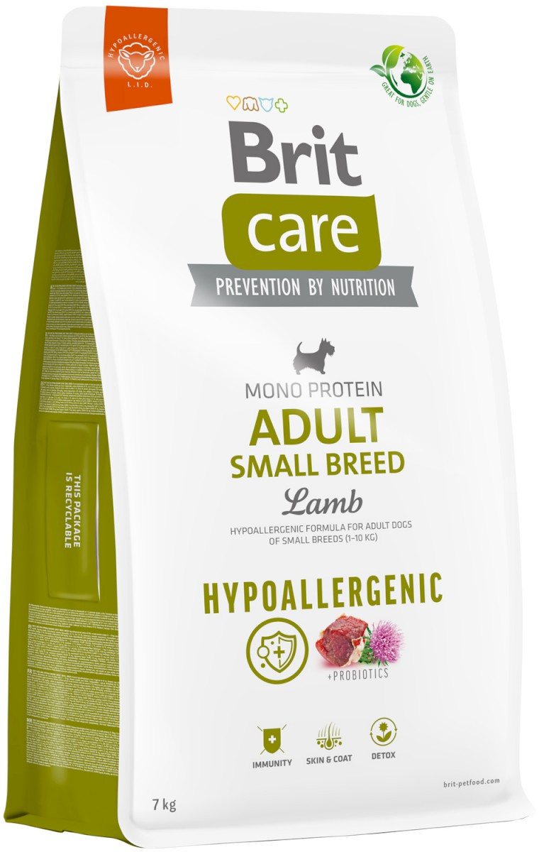 Brit Care Dog Hypoallergenic Adult Small Breed 7 кг гіпоалергенний для собак малих порід з ягням