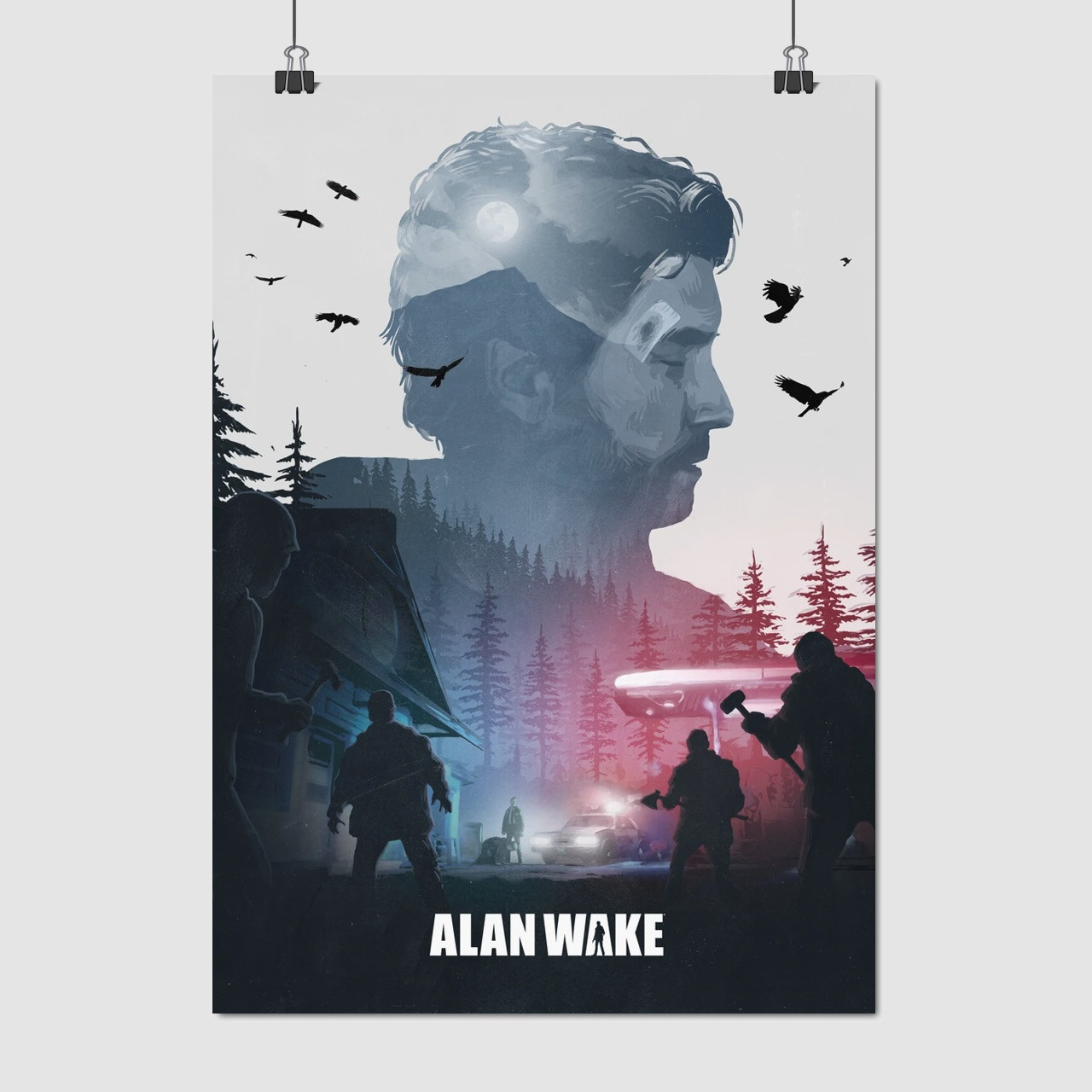 Плакат "Алан Вейк, Alan Wake", 60×43см