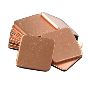 Термопрокладка мідна, тепловідвідна пластина, мідний радіатор, 15*15*0.3мм - 1 шт