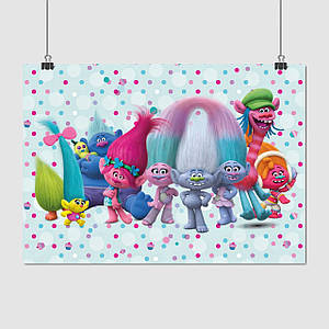 Плакат "Тролі, мультфільм, Trolls", 43×60см