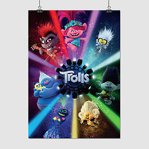 Плакат "Тролі, мультфільм, Trolls", 60×43см
