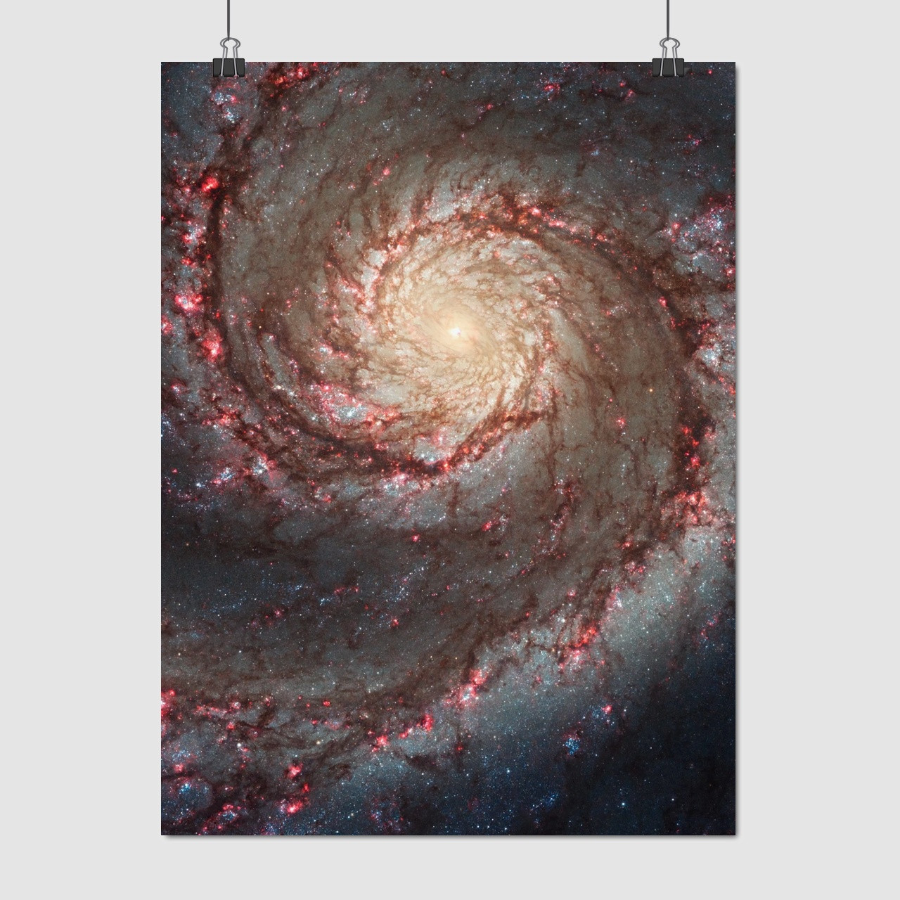 Плакат "Галактика Вир, M51A", 60×44см