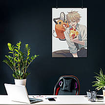 Плакат "Людина-бензопила, Почіто та Денджи, Chainsaw Man", 60×43см, фото 4