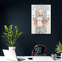 Плакат "Людина-бензопила, Пауер, Chainsaw Man, Power", 60×40см, фото 4