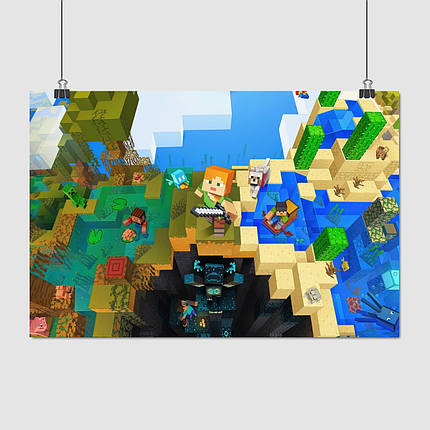 Плакат "Майнкрафт, Minecraft", 40×60см, фото 1