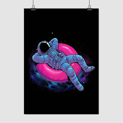 Плакат "Космонавт на відпочинку", 60×43см, фото 1