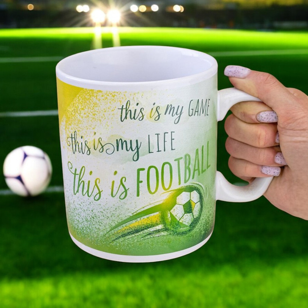 Кружка Гігант "This is Football", 1000мл, керамічна (Велика подарункова чашка), фото 1