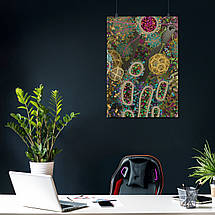 Плакат "Будова клітини організму, мембрана, цитоплазма, ядро, органоїди", 60×43см, фото 3