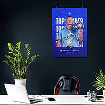 Плакат "Ерлінг Голанд, футболіст, Erling Haaland", 60×43см, фото 3