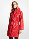 Куртка демісезонна жіноча Michael Kors Metallic Ciré Puffer XS червона - фото 1 - id-p2543338060
