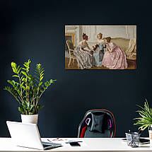 Картина на полотні "Чарльз Гейг-Вуд, Плітки, Charles Haigh-Wood, Gossip", 60×97см, фото 4