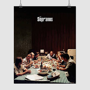 Плакат "Клан Сопрано за обіднім столом, The Sopranos", 60×48см