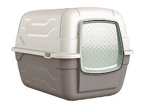 Закритий лоток (туалет) для котів з лопаткою і фільтром Georplast Roto Toilet 52x40x40 см, коричневий