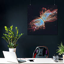 Плакат "Туманність Метелик, NGC 6302, Butterfly Nebula", 60×60см, фото 3