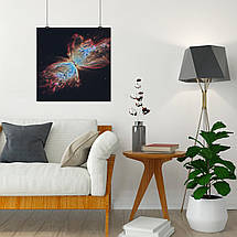 Плакат "Туманність Метелик, NGC 6302, Butterfly Nebula", 60×60см, фото 4