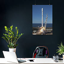 Плакат "Космічна ракета-носій Falcon 9, SpaceX", 60×40см, фото 3