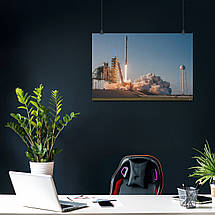 Плакат "Космічна ракета-носій Falcon 9, SpaceX", 40×60см, фото 3