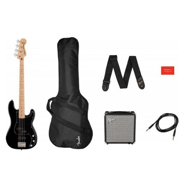 SQUIER by FENDER AFFINITY SERIES PJ BASS START PACK BLACK