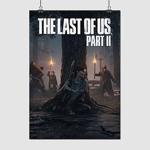 Плакат "Останні з нас 2, Еллі за деревом, Last Of Us 2", 60×42см