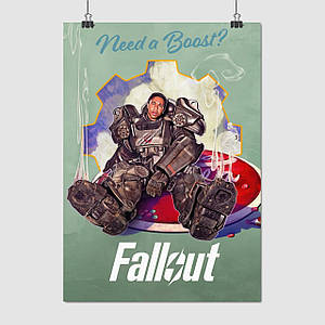 Плакат "Фоллаут, серіал, Максимус та Нюка-Кола, Fallout, Nuka Cola", 60×43см