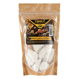Крейда природна натуральна для равликів Ахатин, рептилій, гризунів, папуг TerriX 100 г