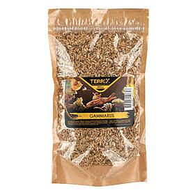 Корм для риб, равликів, амфібій та рептилій, Натуральний високобілковий корм TerriX Гаммарус – 80 г