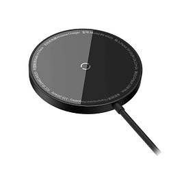 Бездротовий зарядний пристрій Baseus Simple Mini 3 Magnetic Wireless Charger 15W Black (CCJJ040001)