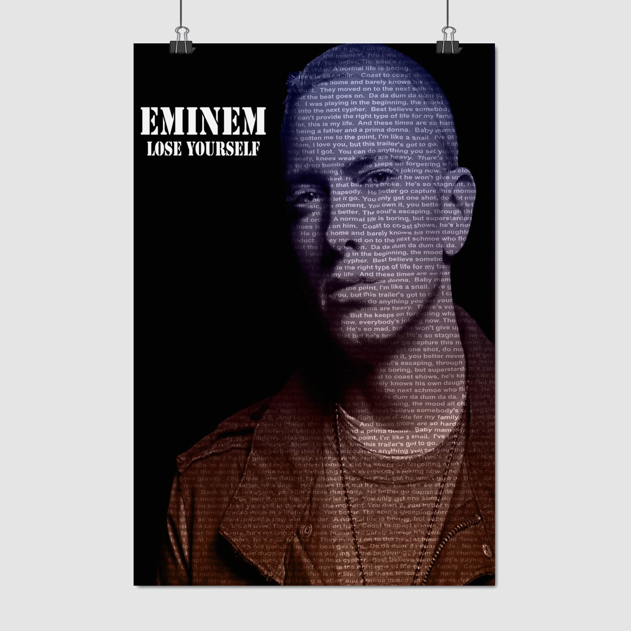 Плакат "Емінем, репер, Eminem, Slim Shady", 60×40см