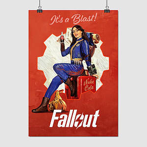 Плакат "Фоллаут, серіал, Люсі МакЛін та Нюка-Кола, Fallout, Nuka Cola", 60×43см