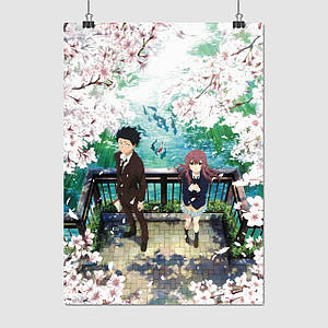 Плакат "Форма голосу, аніме, Silent Voice", 60×43см