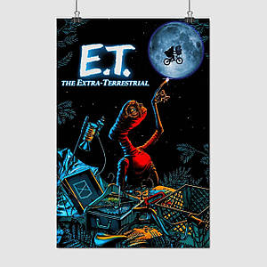 Плакат "Іншопланетянин, E.T. the Extra-Terrestrial (1982)", 60×40см