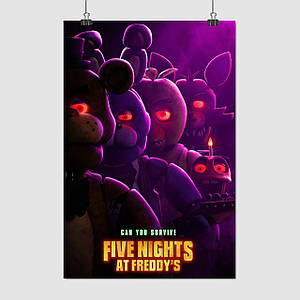 Плакат "П'ять ночей у Фредді, Five Nights at Freddy's", 60×40см
