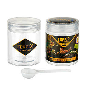 Карбонат кальцію добавка для черепах, рептилій, амфібій TerriX Micro Calcium 80 г