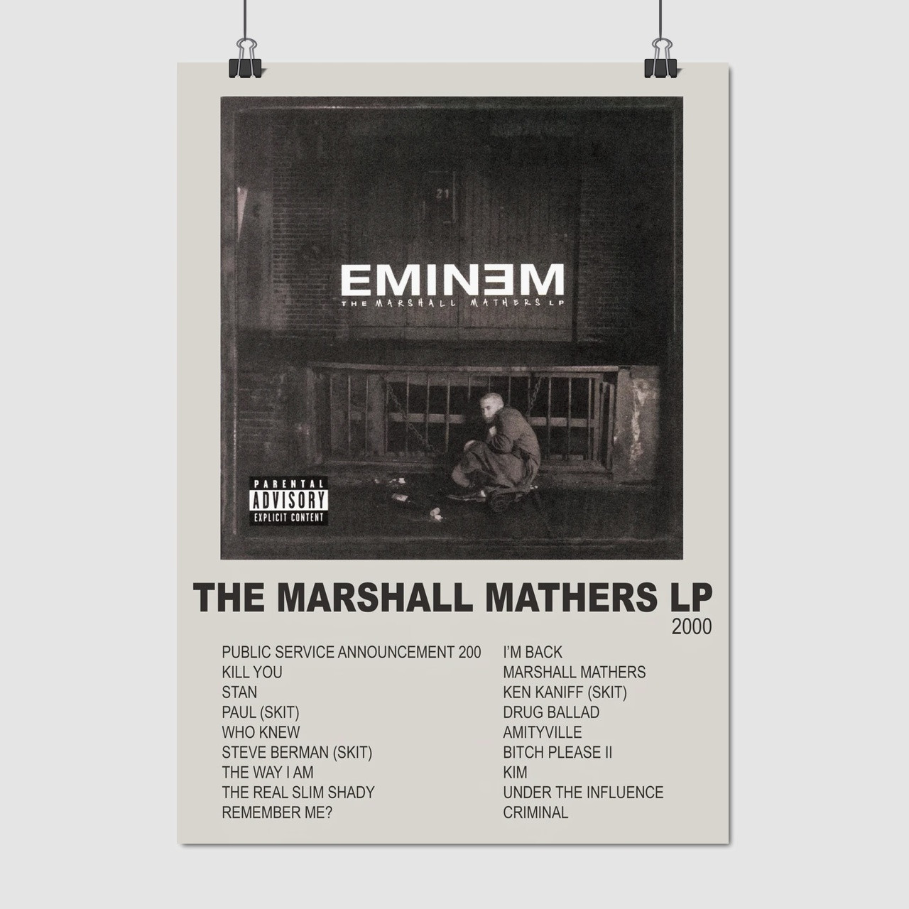 Плакат "Емінем, репер, Eminem, Slim Shady", 60×43см