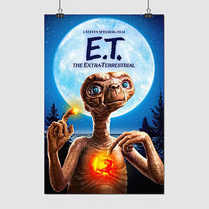 Плакат "Іншопланетянин, E.T. the Extra-Terrestrial (1982)", 60×40см