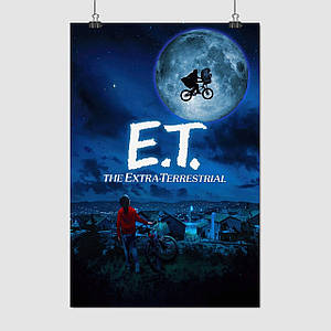 Плакат "Іншопланетянин, E.T. the Extra-Terrestrial (1982)", 60×40см
