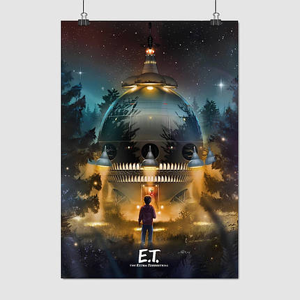 Плакат "Іншопланетянин, E.T. the Extra-Terrestrial (1982)", 60×41см, фото 1